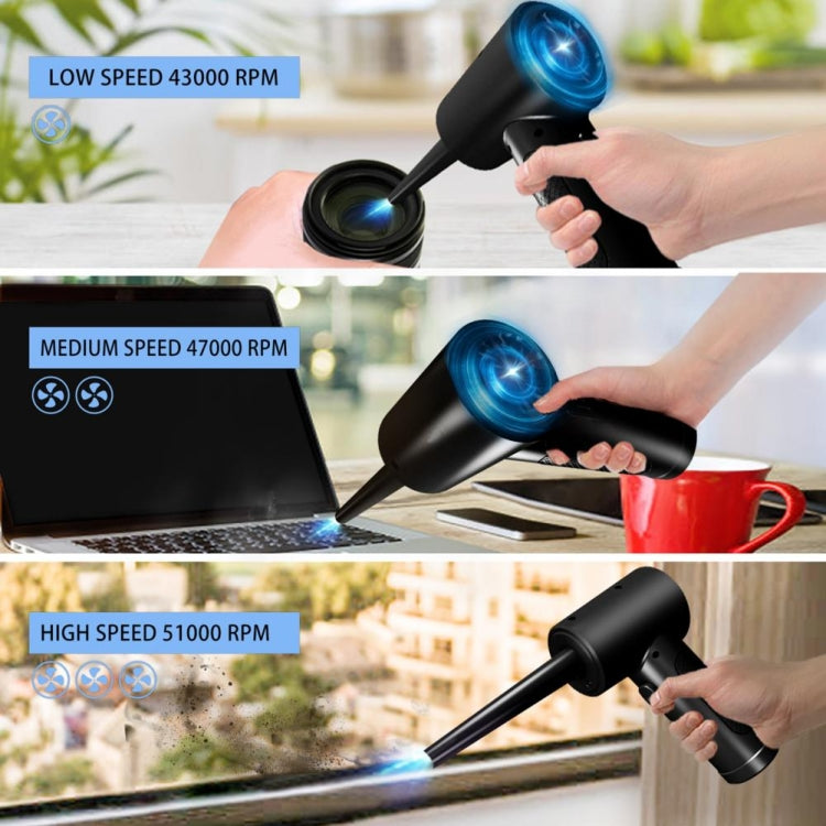 68W 51000RPM Portable Handheld Dust Blower Wireless Vacuum Cleaner With LED Lamp Lighting(6000mAh)