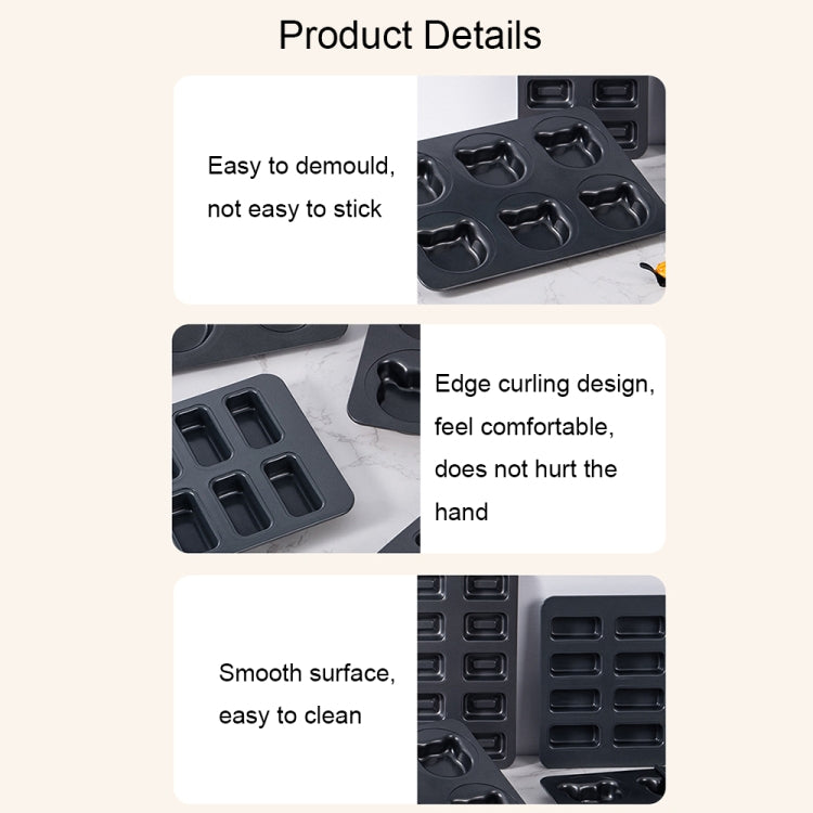 Carbon Steel Anti-Stick Baking Mould, Specification: YT-J055