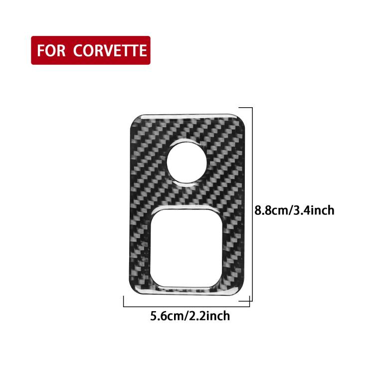 For Chevrolet Corvette C8 Electronic Handbrake Switch Frame Sticker - Black
