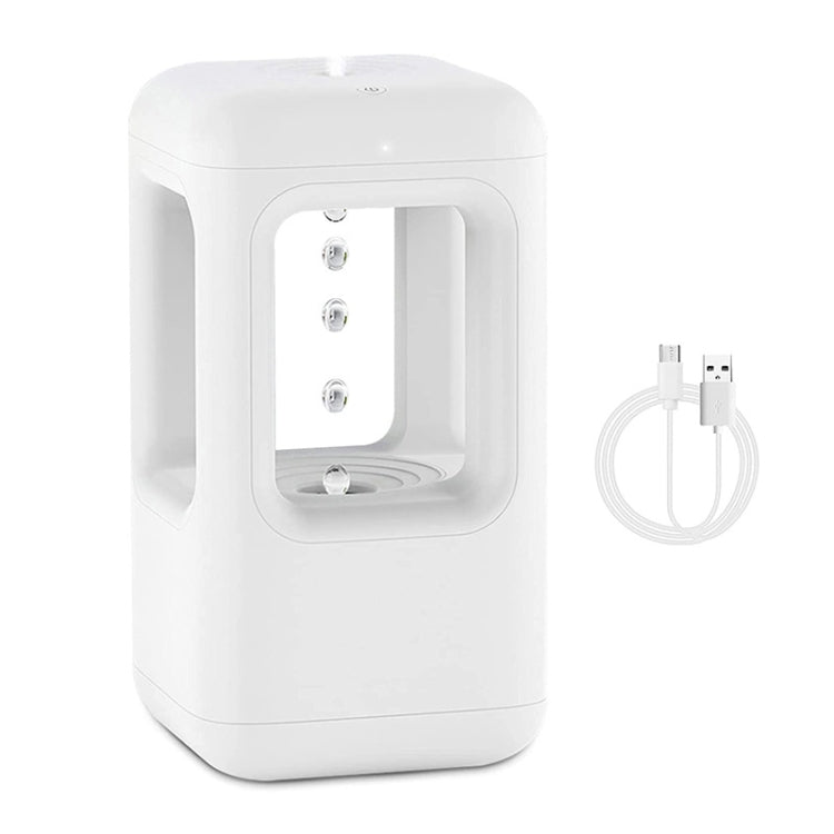 Anti-Gravity Water Droplet Backflow Humidifier Atmosphere Lamp Atomizer(White)