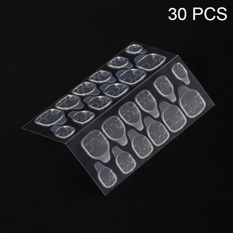 30 PCS 24 Stickers/Sheet Nail Art Double Sided Jelly Glue, Specification: with Indentation