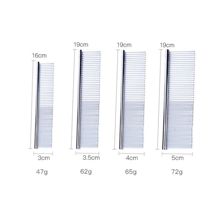 5 PCS Stainless Steel Pet Comb Pet Hair Comb, Specification: L