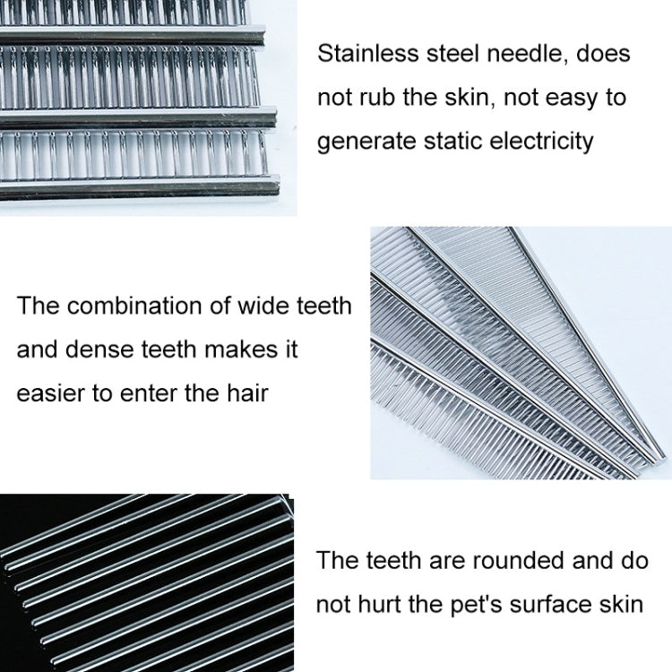 5 PCS Stainless Steel Pet Comb Pet Hair Comb, Specification: L