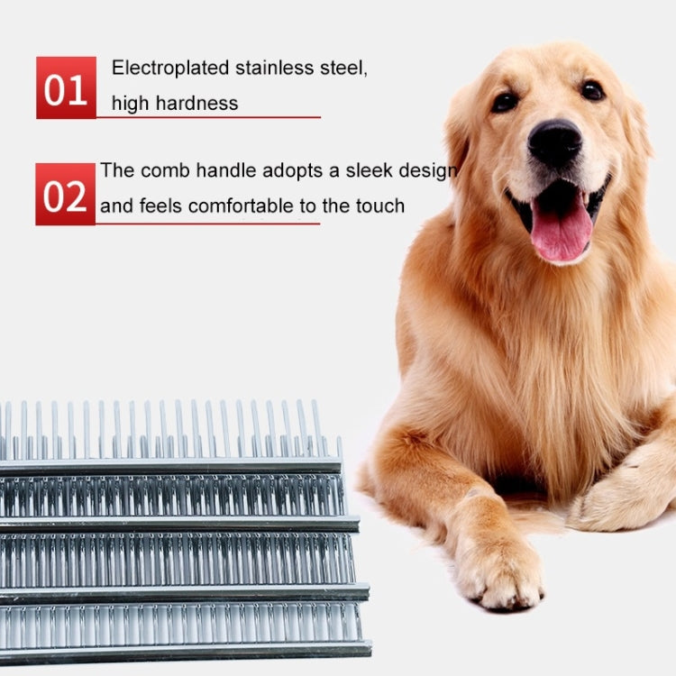5 PCS Stainless Steel Pet Comb Pet Hair Comb, Specification: L