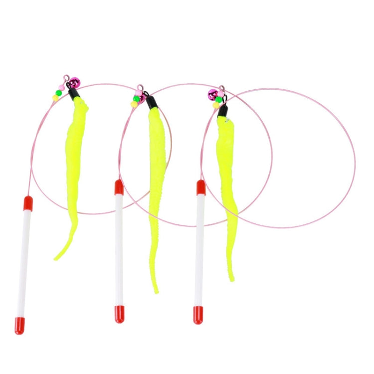 5 PCS Wire Funny Cat Stick With Bell Cat Toy, Style: Caterpillar