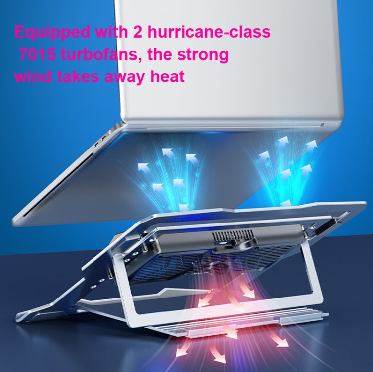 D20 Aluminum Alloy Semiconductor Dual Fan Laptop Cooling Bracket
