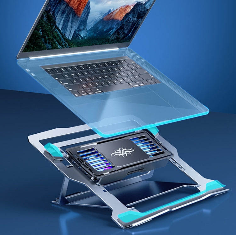 D20 Aluminum Alloy Semiconductor Dual Fan Laptop Cooling Bracket