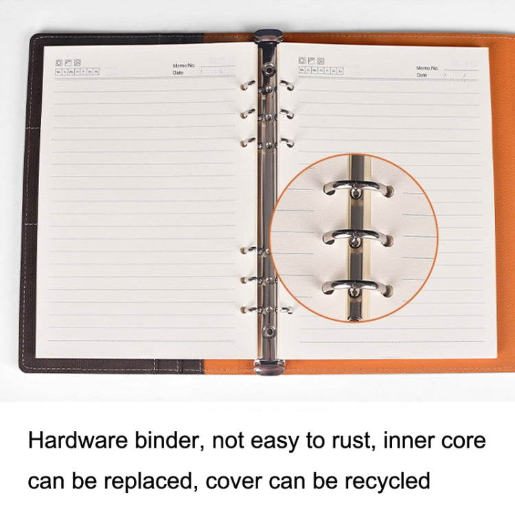 A5 Business Loose-leaf Notebook Office Stationery Leather PU Notepad