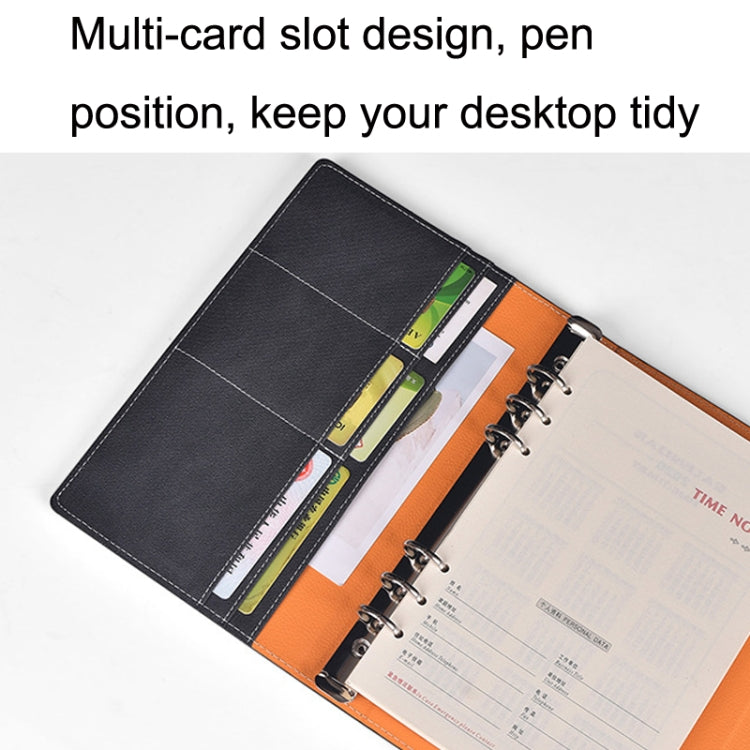 A5 Business Loose-leaf Notebook Office Stationery Leather PU Notepad
