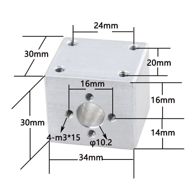 3D Printer T Type Screw T8 Nut Converted Seat