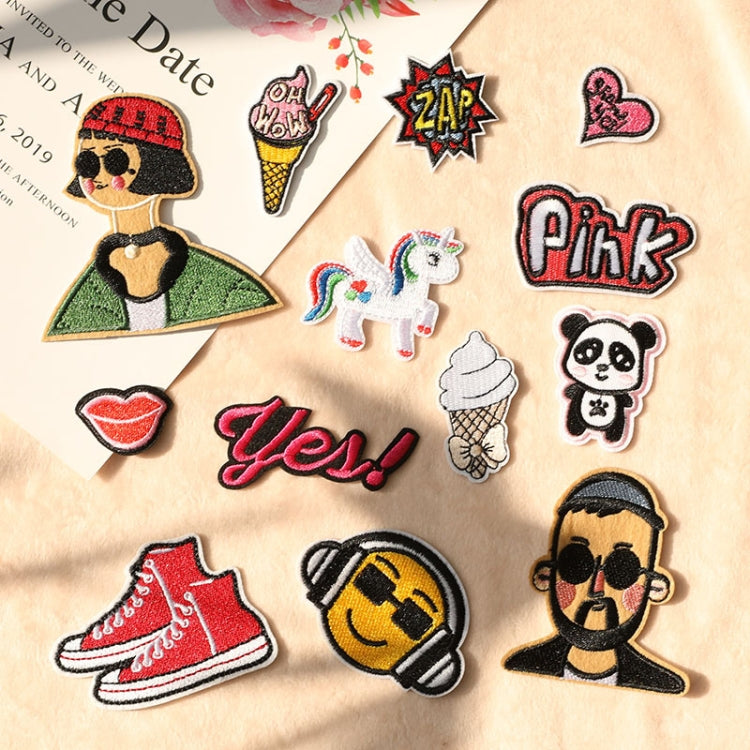 13PCS DIY Handmade Accessories Luggage Clothing Embroidery Cloth Stickers Style Random Delivery