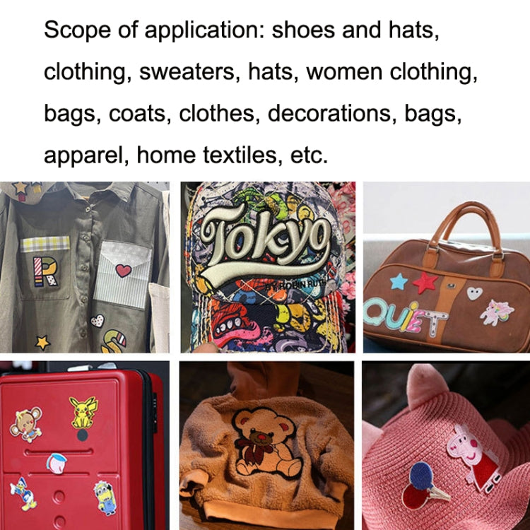 26PCS English Letter Three-dimensional Embroidered Cap Badge Cloth Sticker