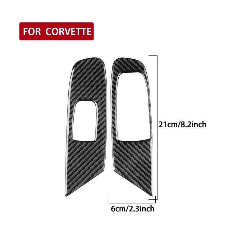For Chevrolet Corvette C8 Right-Hand Drive Door Lift Panel Sticker - Black