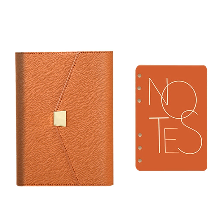 Detachable Soft Leather Loose-Leaf Notebook Business Hand Account Diary, Size: A5 (Brown)