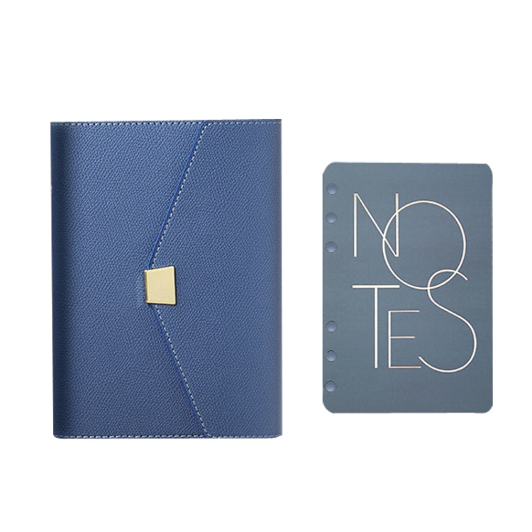Detachable Soft Leather Loose-Leaf Notebook Business Hand Account Diary, Size: A6 (Nylon River Blue)