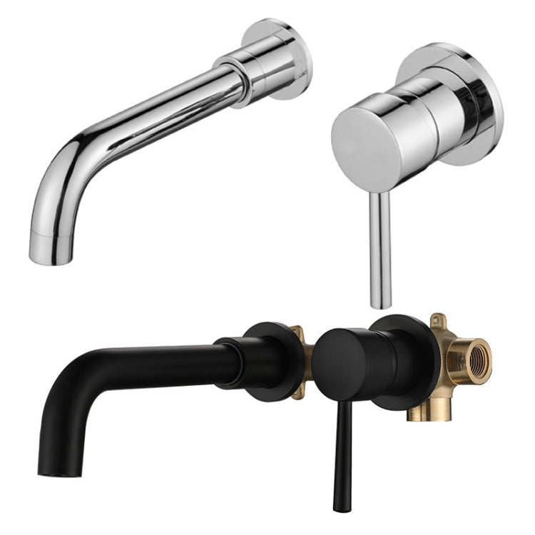 In-wall Hidden Concealed Faucet Hot and Cold Copper Mixing Valve, Specification: Black Conjoined