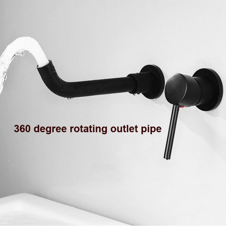 In-wall Hidden Concealed Faucet Hot and Cold Copper Mixing Valve, Specification: Black Conjoined