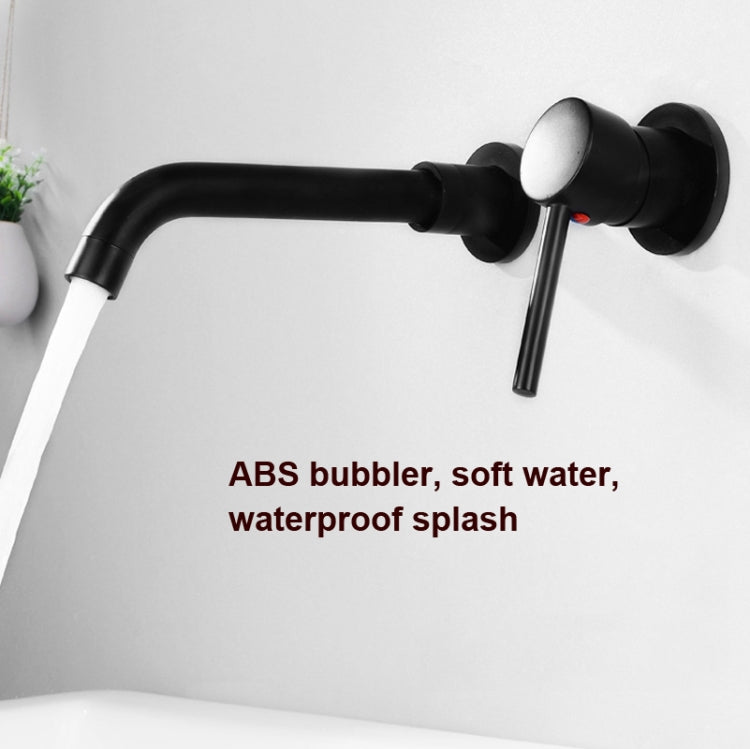 In-wall Hidden Concealed Faucet Hot and Cold Copper Mixing Valve, Specification: Black Conjoined