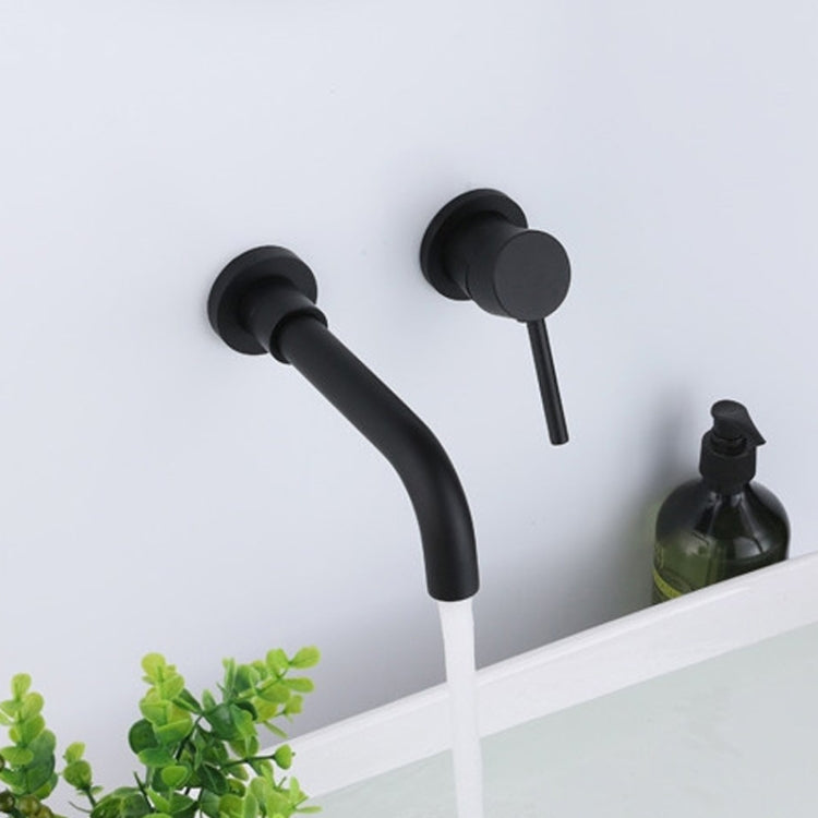 In-wall Hidden Concealed Faucet Hot and Cold Copper Mixing Valve, Specification: Black Conjoined