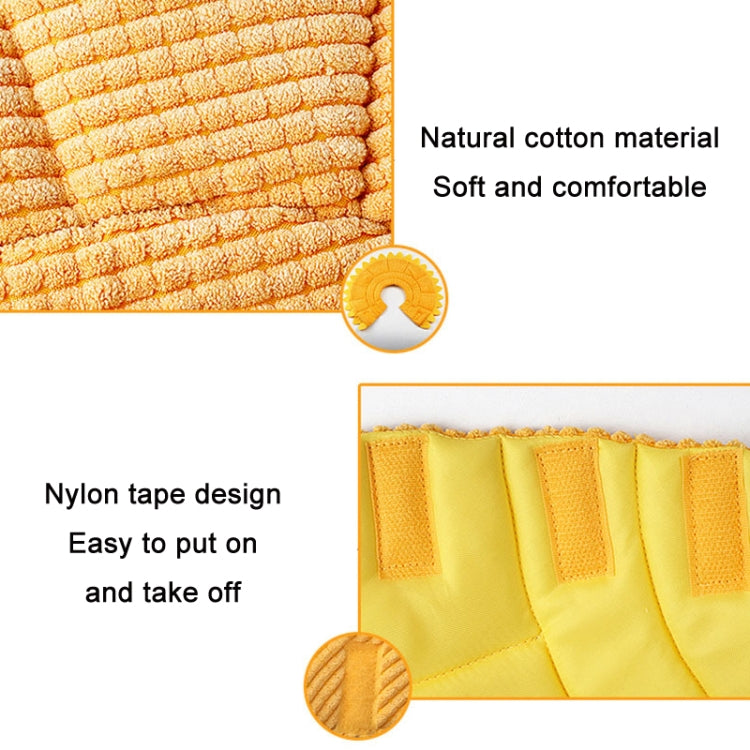 Cat Anti-bite Sunflower Soft Cloth Collar Pet Supplies, Specification: L(Yellow)