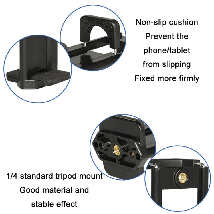 2 PCS Mobile Phone Tablet Universal Desktop Multi-function Live Broadcast Bracket(Black)