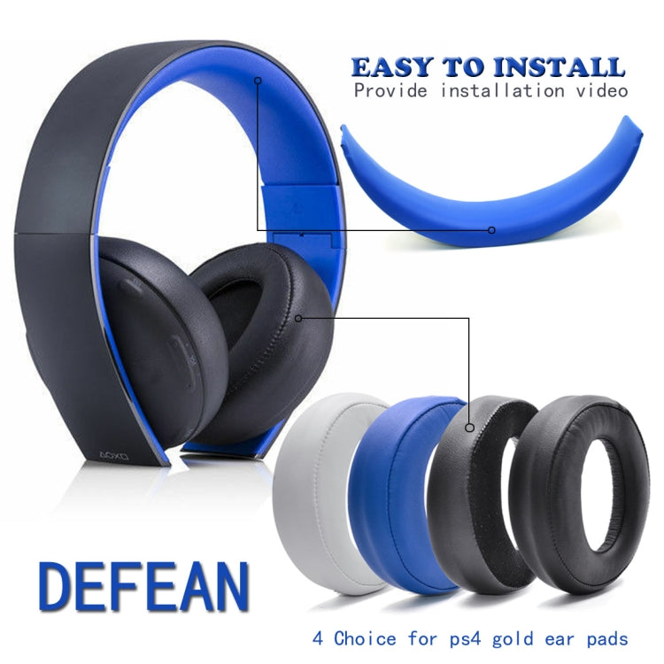 2 PCS Headphone Sponge Cover for SONY PS3 PS4 7.1 Gold,Style:  Blue Headband