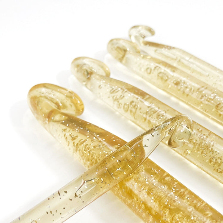 20mm+25mm+10 Pins Transparent Bold Crystal Crochet Knitting Tool Set