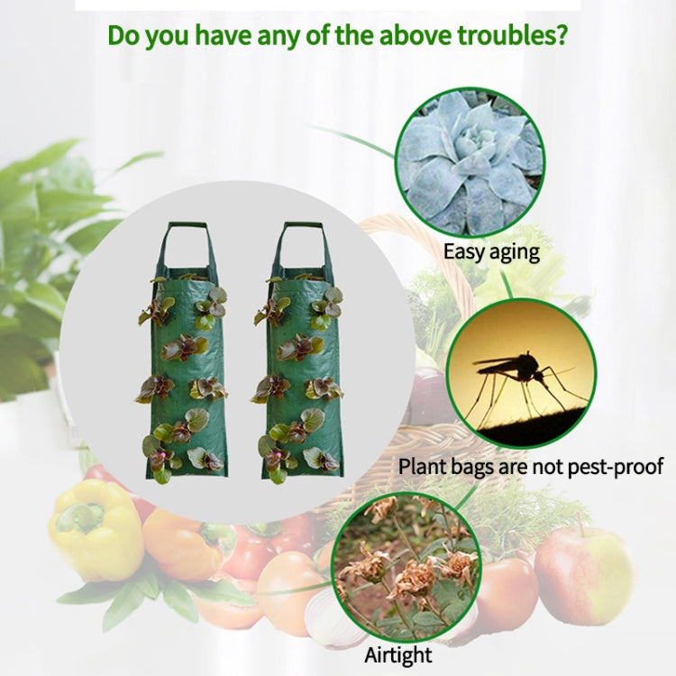 2 PCS Multi-Port Grow Bags For Plant Strawberry Potato Hanging Planting Pots, Size: 4 Port