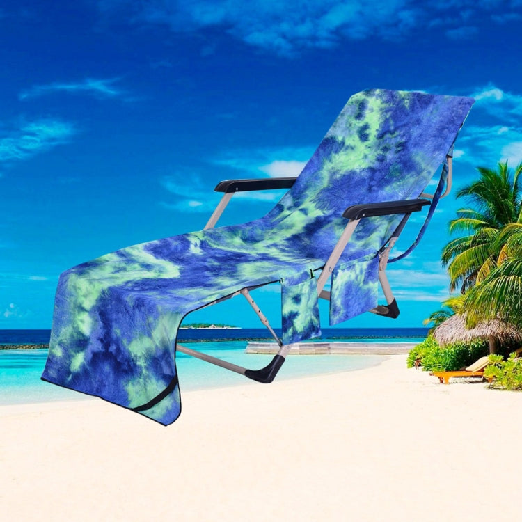 Tie Dye Microfiber Beach Recliner Cover Absorbent Quick Dry Recliner Mat