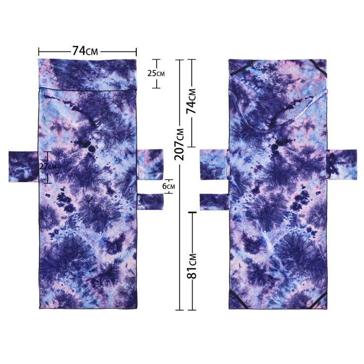 Tie Dye Microfiber Beach Recliner Cover Absorbent Quick Dry Recliner Mat