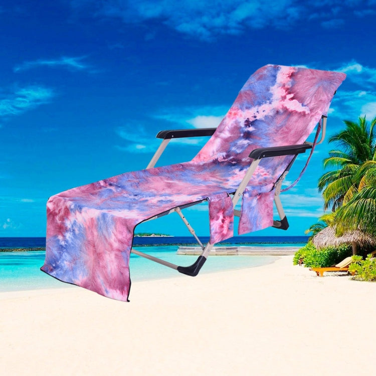 Tie Dye Microfiber Beach Recliner Cover Absorbent Quick Dry Recliner Mat