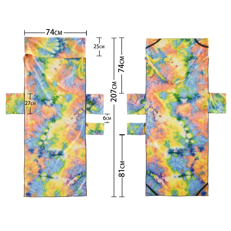 Tie Dye Microfiber Beach Recliner Cover Absorbent Quick Dry Recliner Mat