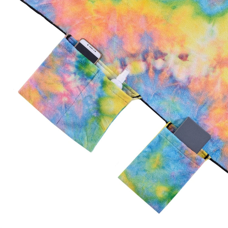 Tie Dye Microfiber Beach Recliner Cover Absorbent Quick Dry Recliner Mat