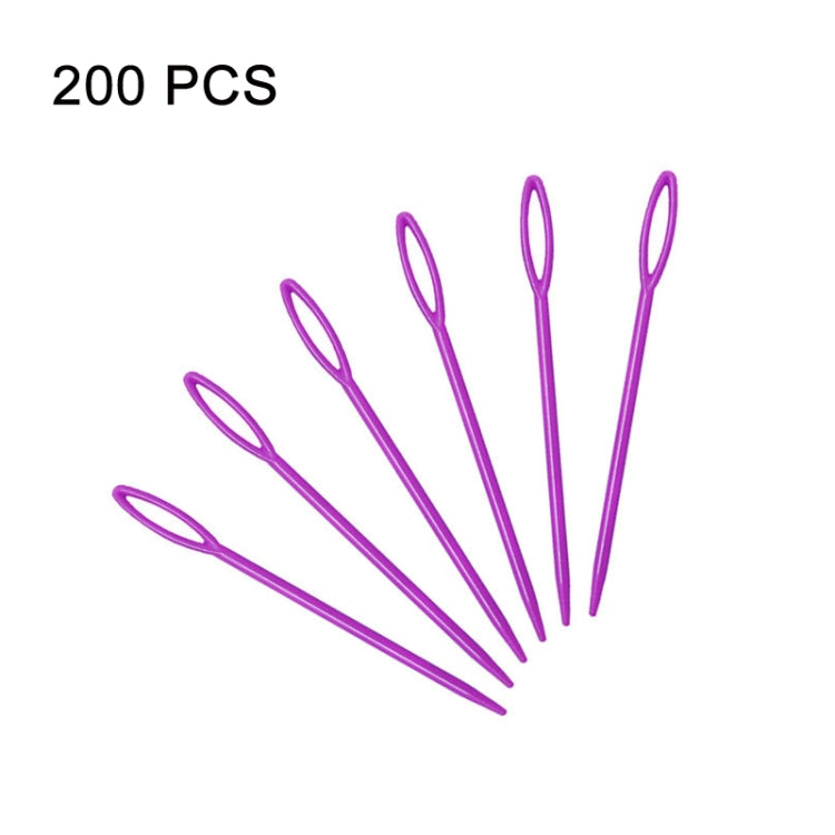 200 PCS 9cm Plastic Sewing Needle Color Sweater Knitting Tool