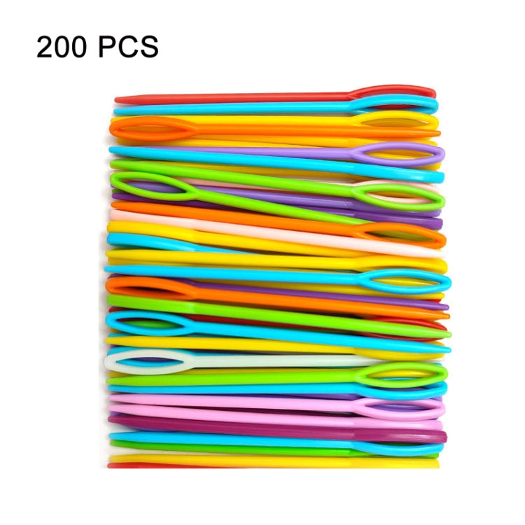 200 PCS 9cm Plastic Sewing Needle Color Sweater Knitting Tool