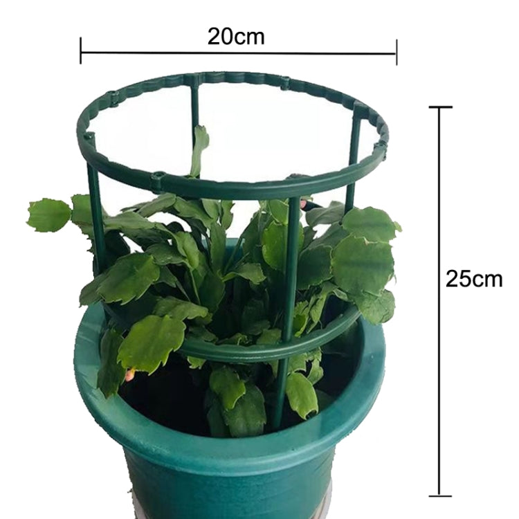 2 Sets Garden Flower Stand Plant Plastic Support Ring, Style: Long Double Layer(Green)