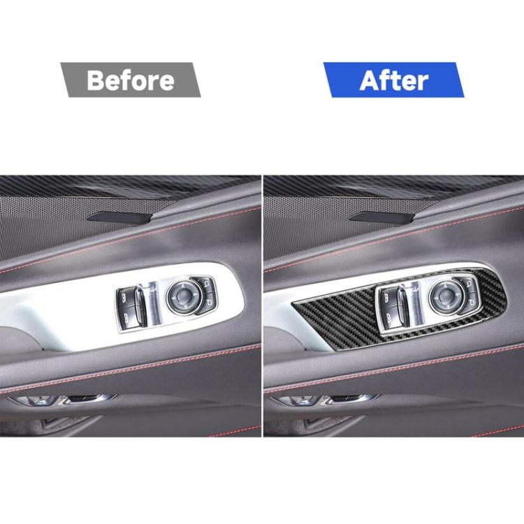 For Chevrolet Corvette C8 Left-Hand Drive Door Lift Panel Sticker - Black