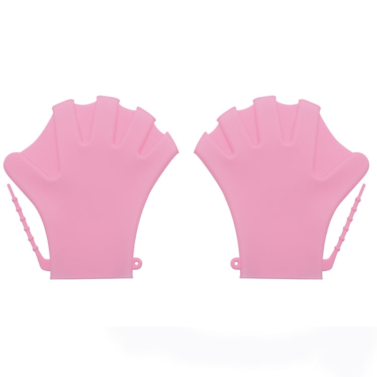 Silicone Swimming Gloves Paddle Palm Adjustable Fins, Size: L
