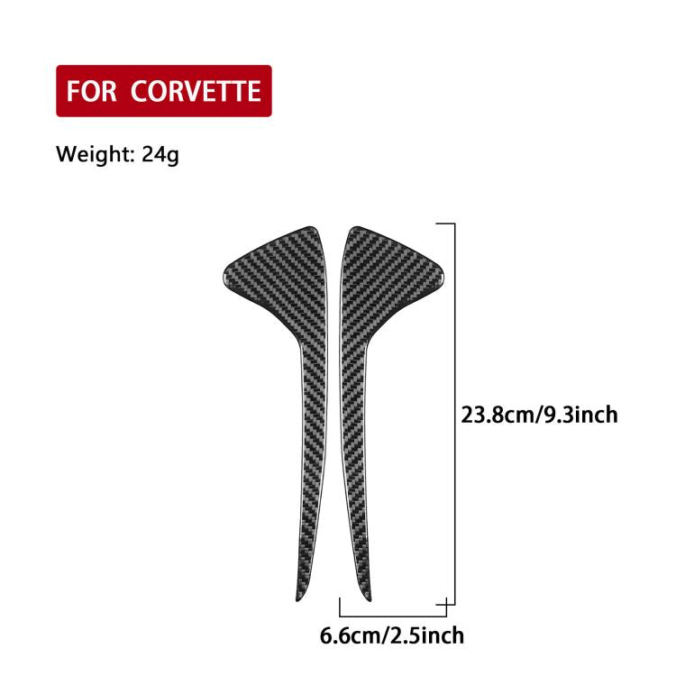 For Chevrolet Corvette C8 2pcs /Set Front Groove Side Decoration Sticker - Black