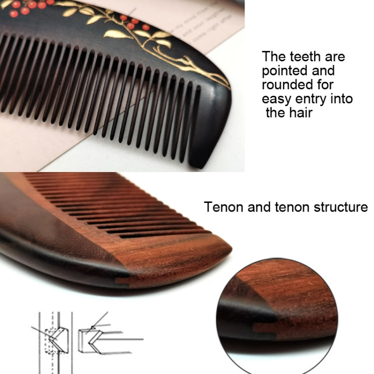 Sandalwood Comb Lacquer Painted Massage Comb