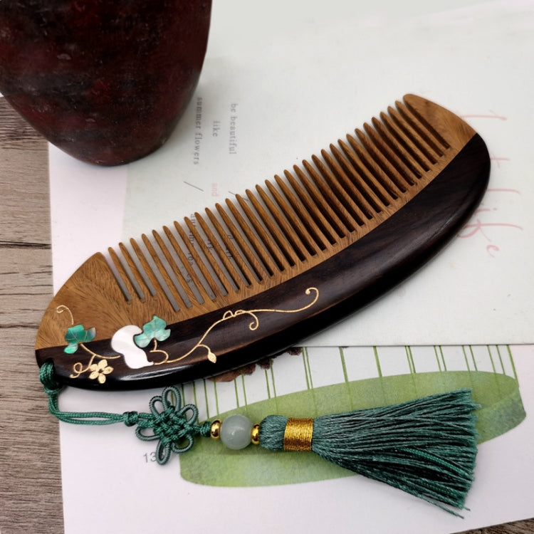 Gourd Sandalwood Comb Painted Comb,Package:: OPP Bag