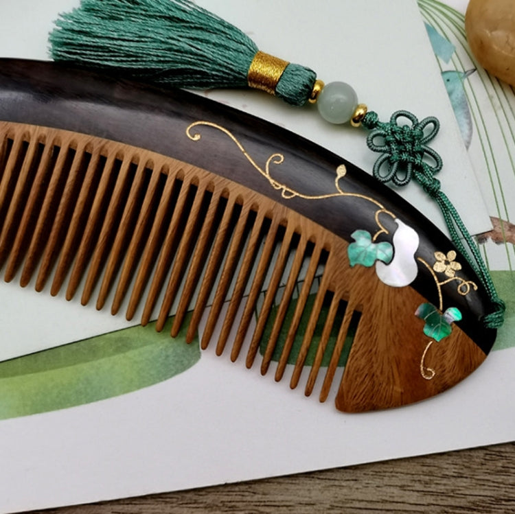 Gourd Sandalwood Comb Painted Comb,Package:: Gift Box