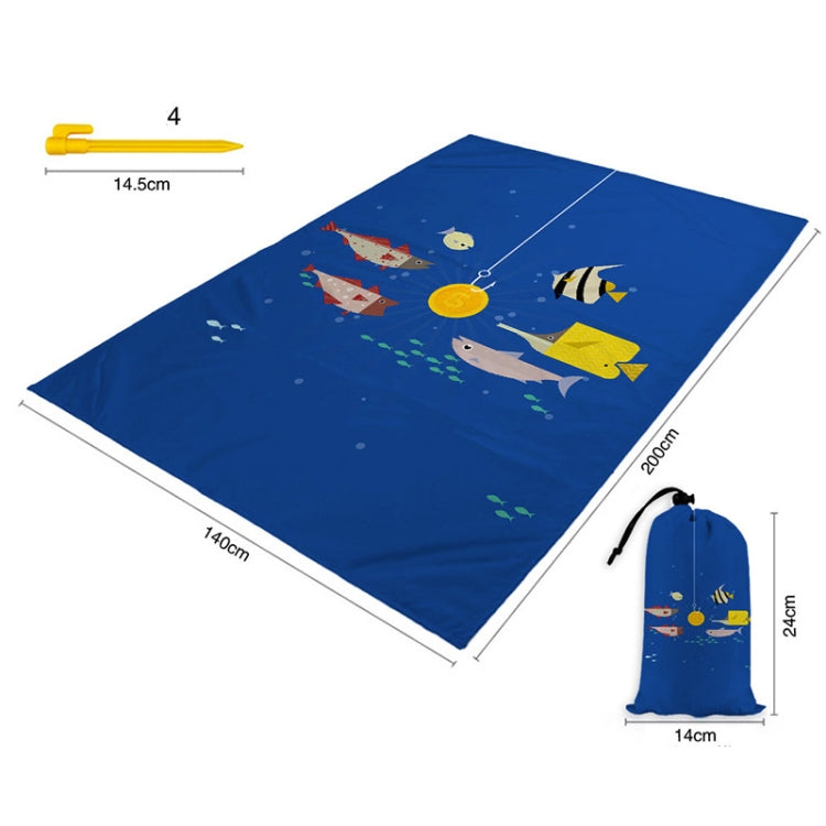 C017 Outdoor Beach Mat Lightweight Thickened Sandproof Waterproof Picnic Mat(140x200cm)