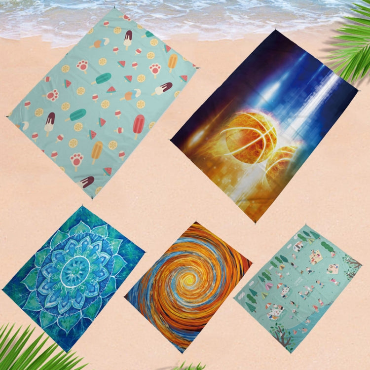 C011 Lightweight Thickened Waterproof Beach Mat Sandproof Outdoor Picnic Mat(140*x200cm)