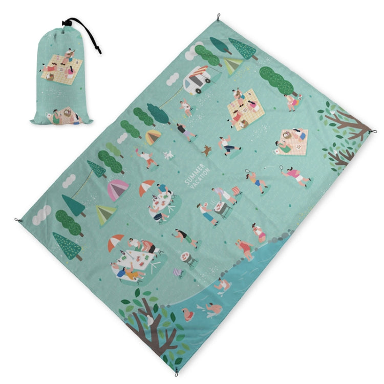 C012 Lightweight Thickened Waterproof Beach Mat Sandproof Outdoor Picnic Mat(140*x200cm)
