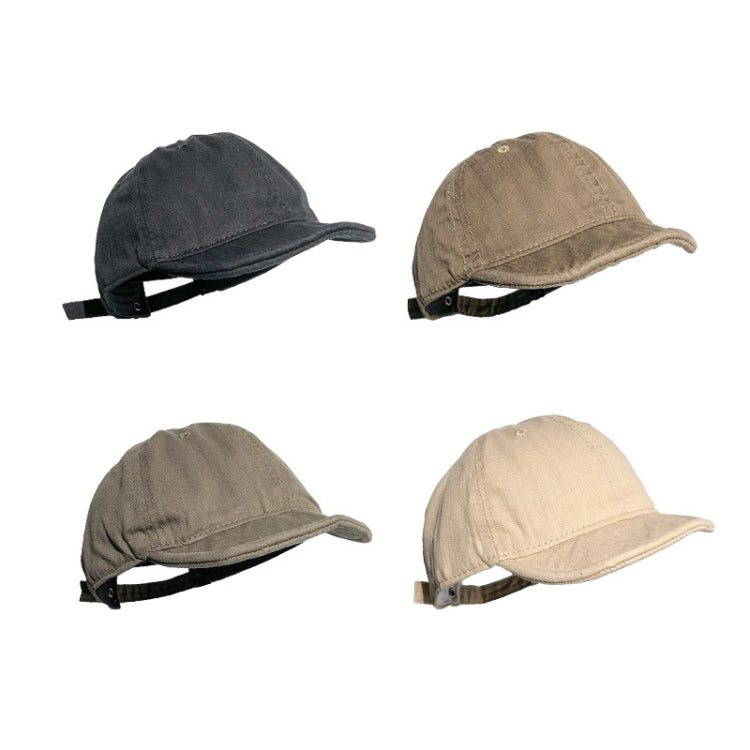 Vintage Washed Distressed Short Brim Hat Baseball Cap