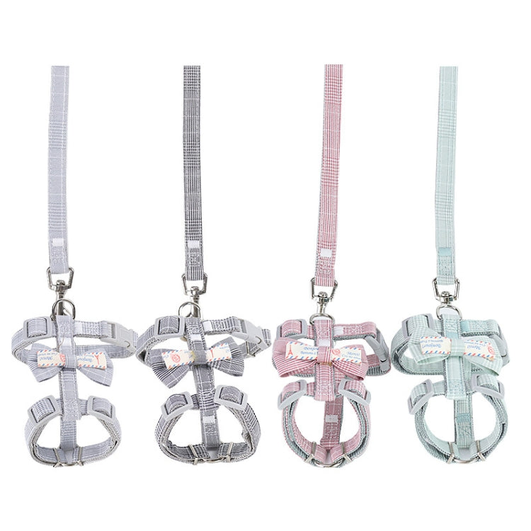 2 PCS Bow-knot Anti-breakaway Adjustable Cat Leash