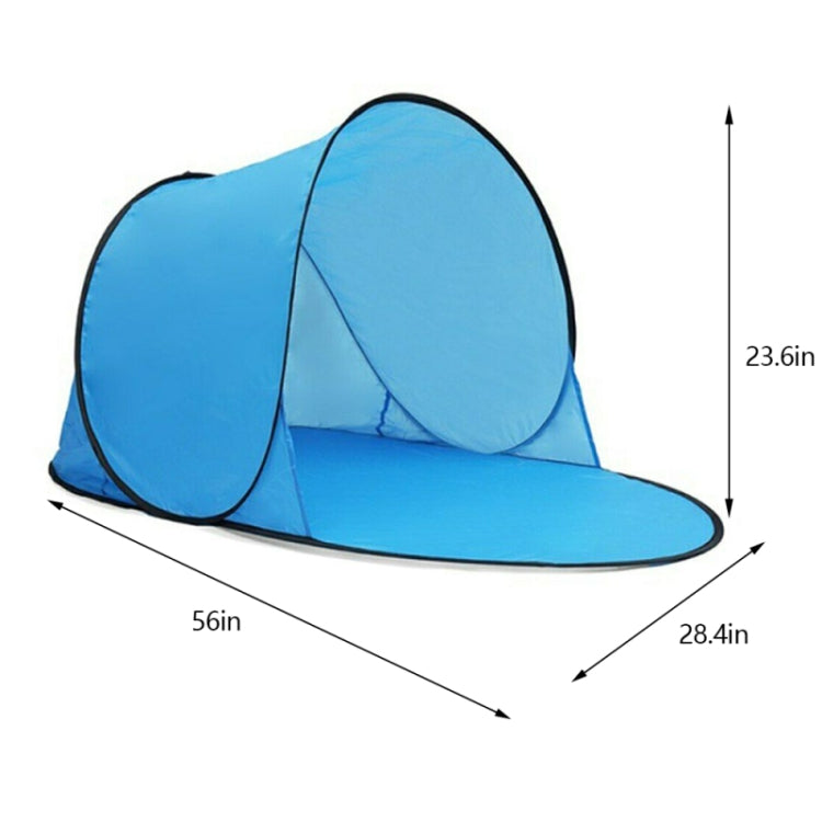 Single Leisure Sunscreen Tent Wire Tent Beach Tent, Color: Thicken Rose Red