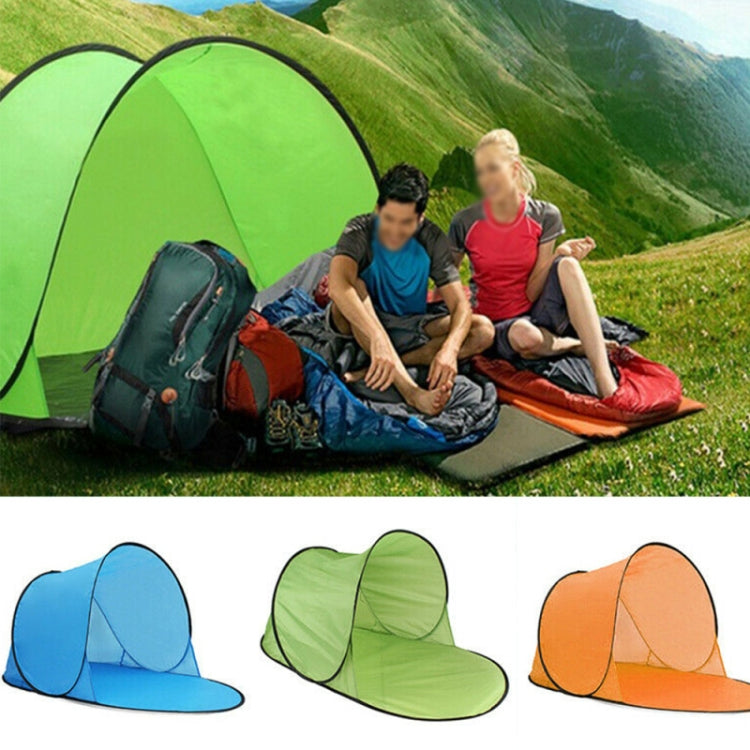 Single Leisure Sunscreen Tent Wire Tent Beach Tent, Color: Thicken Yellow Print