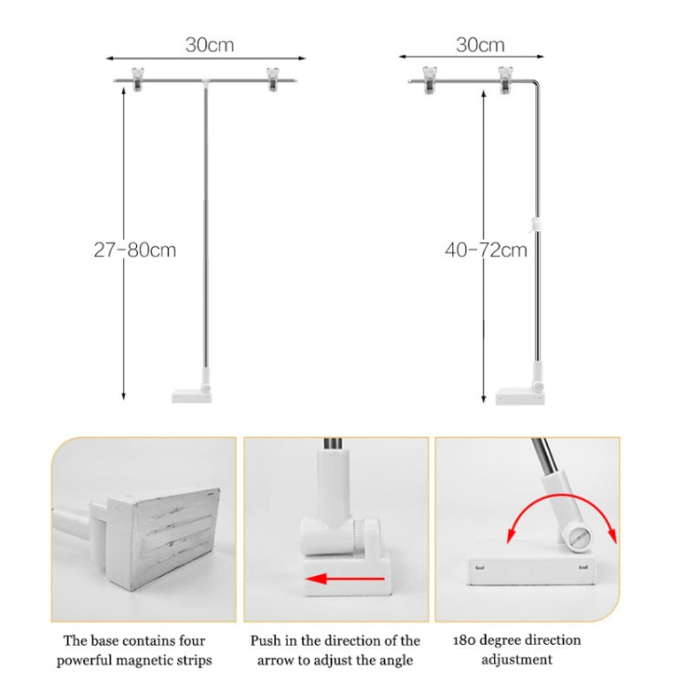 Photography Backdrop Stand Camera Photo Background Props,Style: T-type Magnetic 80cm